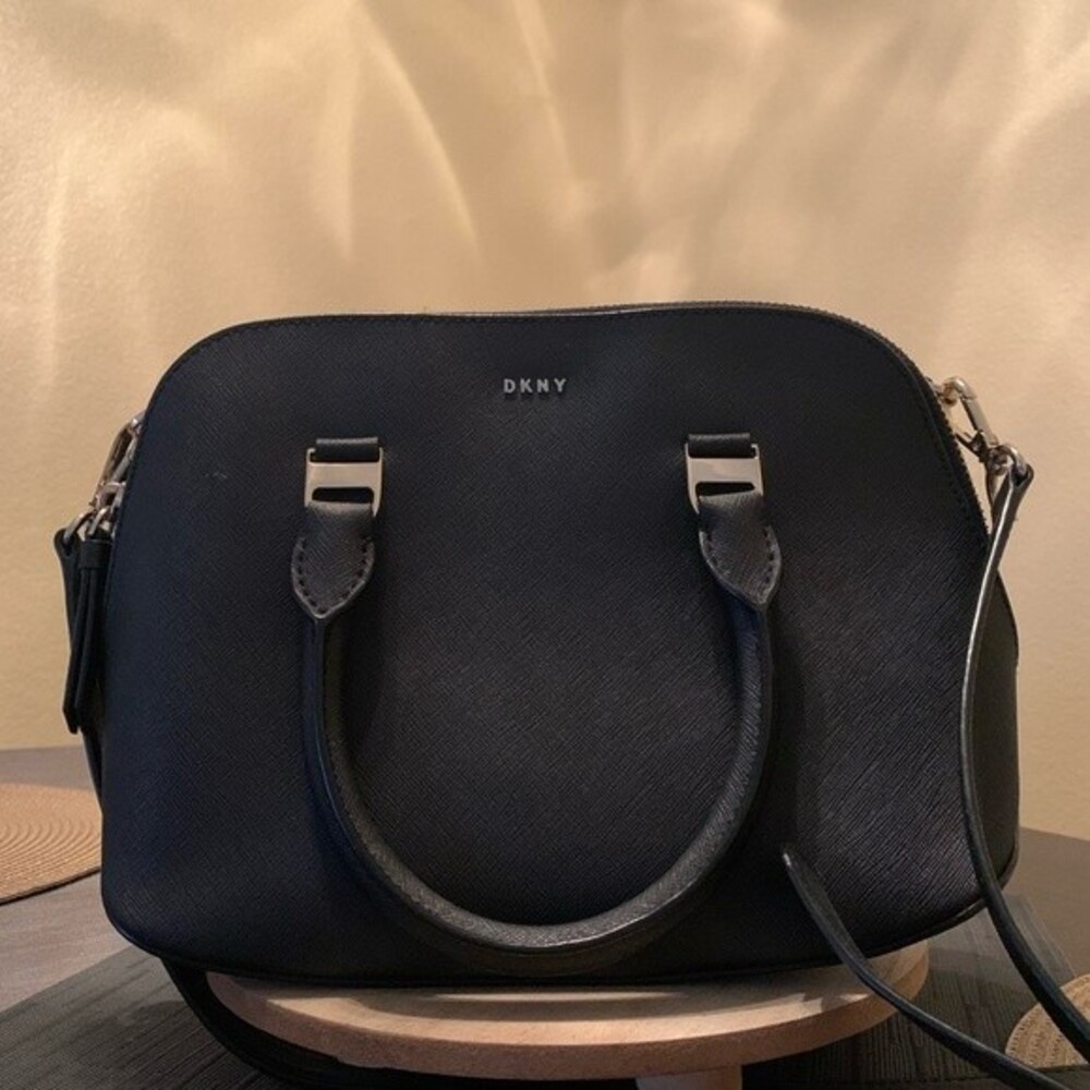 DKNY Black Satchel with Convertible Strap